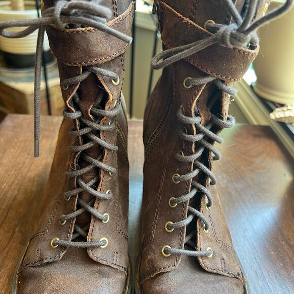 Born Brown Ankle Boots with Buckle Detail - Picture 7 of 14